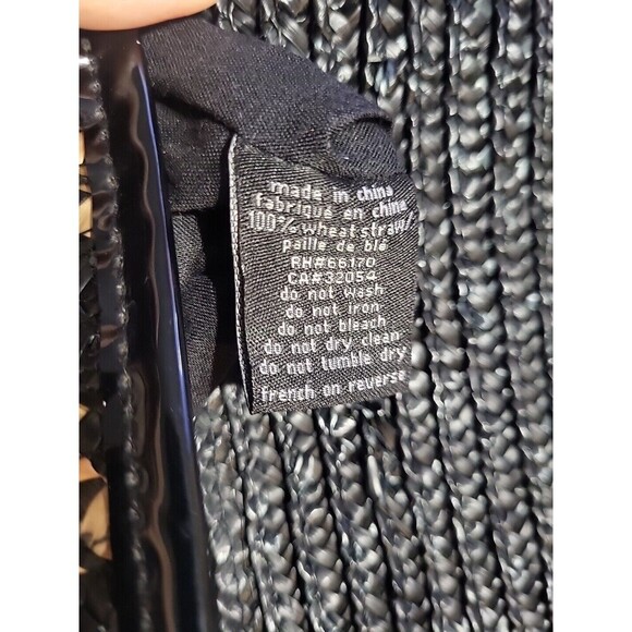 Deena & Ozzy Wheat Straw Paille De Ble Woven Shoulder Bag - Golden Chain - Picture 14 of 16